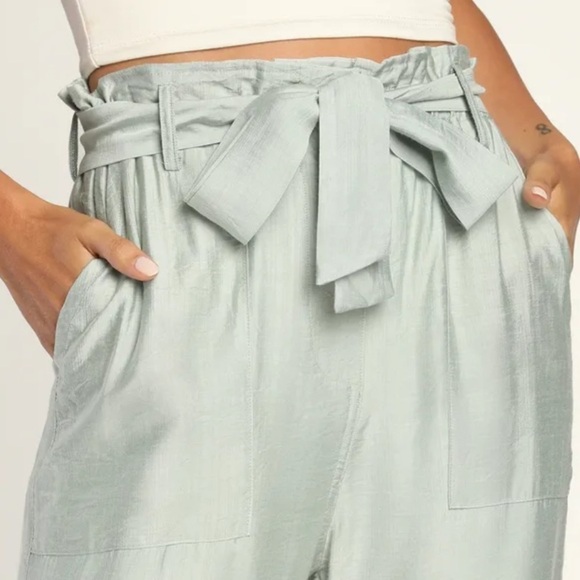 Weekend Date Dusty Sage Cropped Paperbag Waist Pants
Lulus - Picture 3 of 11
